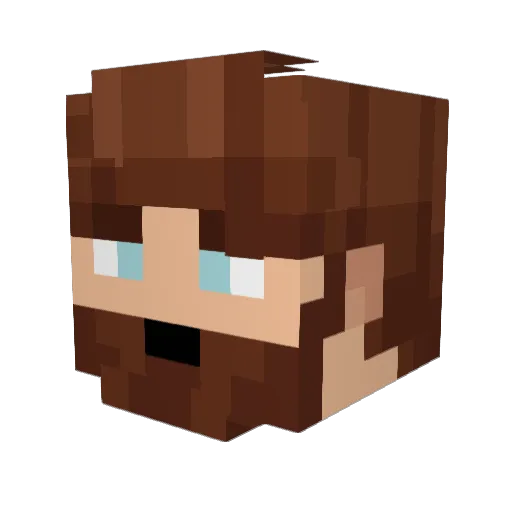 ParanormalEvents Minecraft avatar head, 3D render