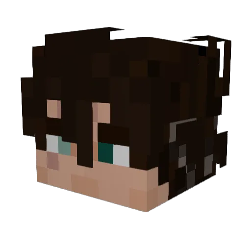 ParanormalW Minecraft avatar head, 3D render