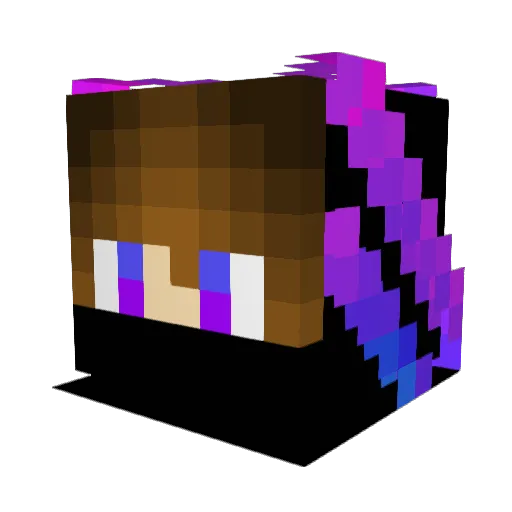 Paraodic Minecraft avatar head, 3D render