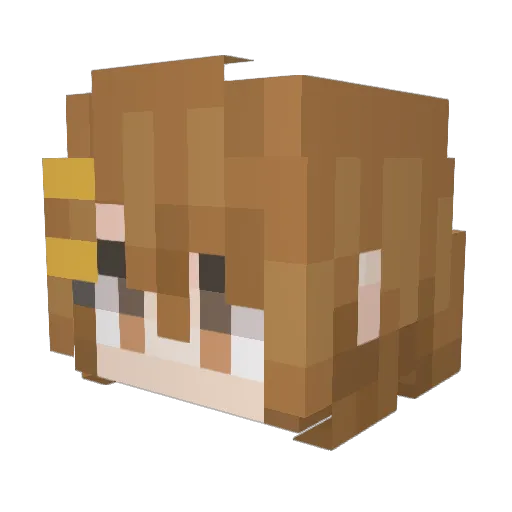 Paraselena Minecraft avatar head, 3D render