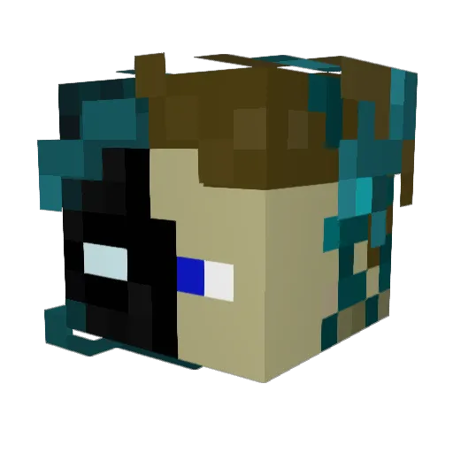 ParasitGamer321 Minecraft avatar head, 3D render
