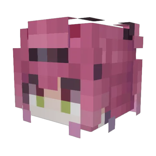 Parasite001 Minecraft avatar head, 3D render