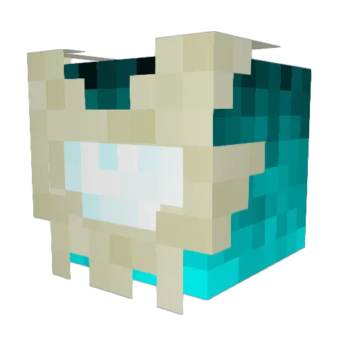 Parasite305 Minecraft avatar head, 3D render
