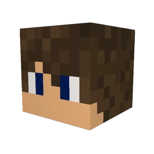 ParasiticSoul Minecraft avatar head, 3D render