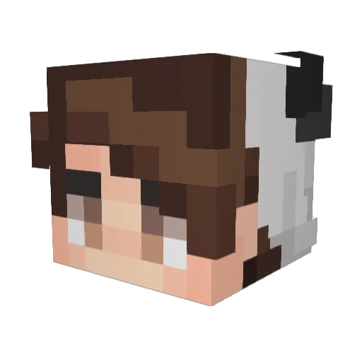 Paratlan Minecraft avatar head, 3D render