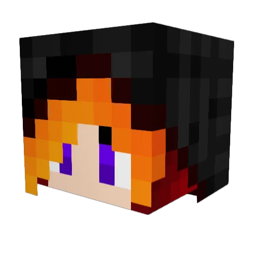 Paratoxii Minecraft avatar head, 3D render
