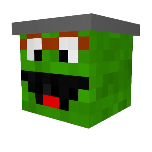 Paratoxin Minecraft avatar head, 3D render