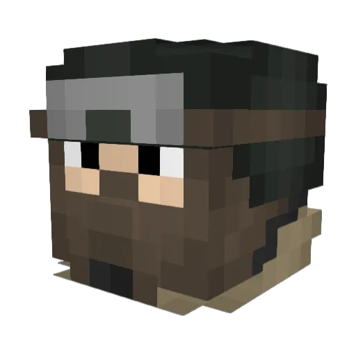Paratrooper82nd Minecraft avatar head, 3D render