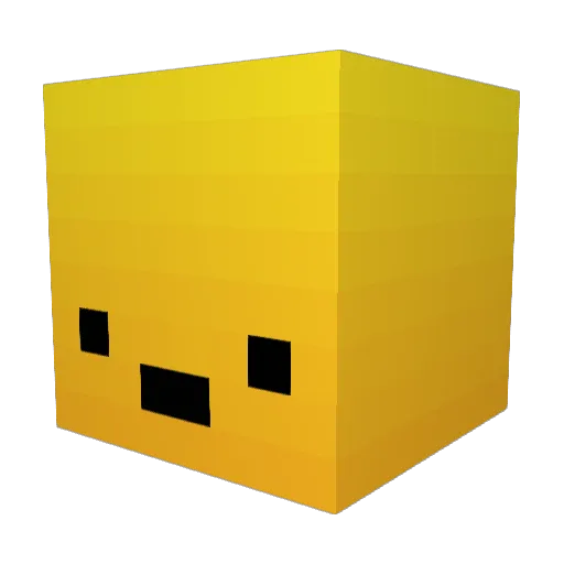 Parcasi Minecraft avatar head, 3D render