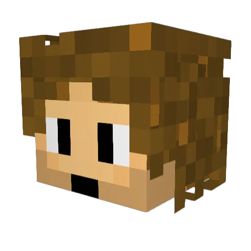 Parcel_Magnol Minecraft avatar head, 3D render