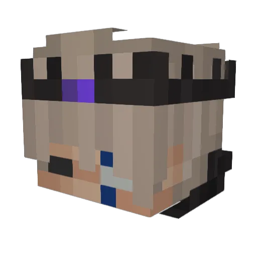 Parcham Minecraft avatar head, 3D render