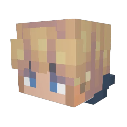 Parcharlious Minecraft avatar head, 3D render