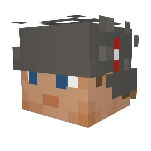 Parci4k Minecraft avatar head, 3D render