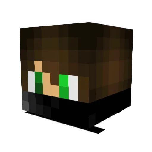 PardixD Minecraft avatar head, 3D render