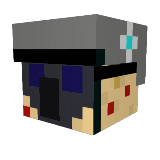 Pardoman Minecraft avatar head, 3D render