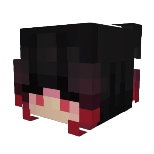PareGirl Minecraft avatar head, 3D render