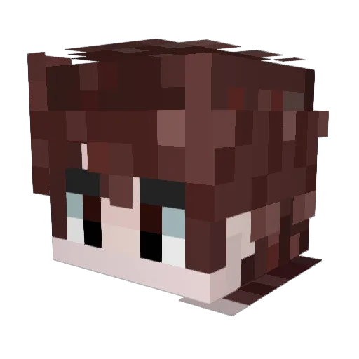 Paredeamarelaa Minecraft avatar head, 3D render