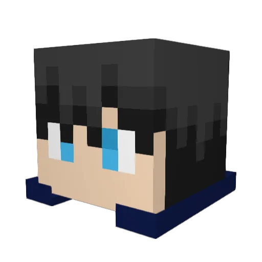 Pareletry Minecraft avatar head, 3D render