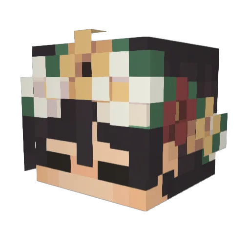 ParentPine Minecraft avatar head, 3D render
