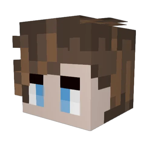 Parfitarole Minecraft avatar head, 3D render