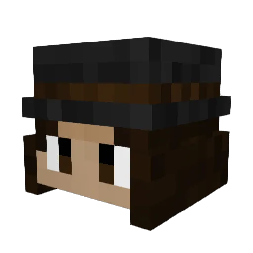 Parger Minecraft avatar head, 3D render