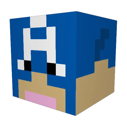 Pargie96 Minecraft avatar head, 3D render