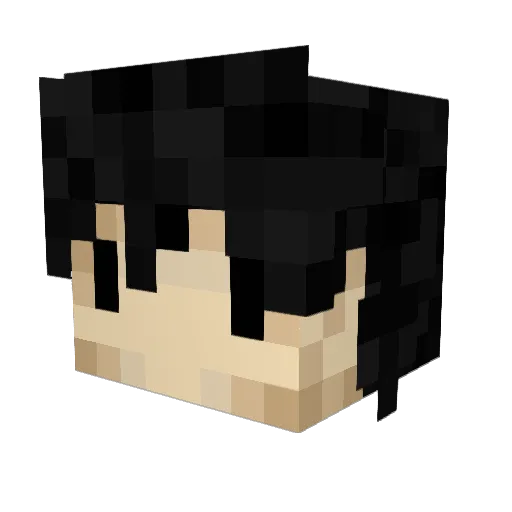 PariahJ Minecraft avatar head, 3D render