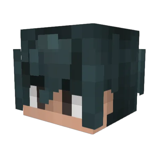 Paribiru Minecraft avatar head, 3D render