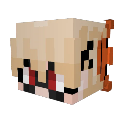 Parii0 Minecraft avatar head, 3D render
