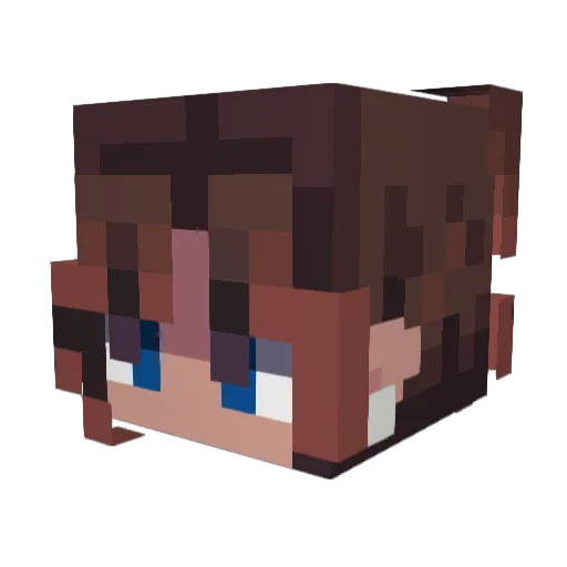 Parii Minecraft avatar head, 3D render