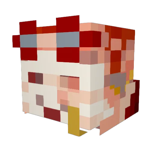 Parim2 Minecraft avatar head, 3D render