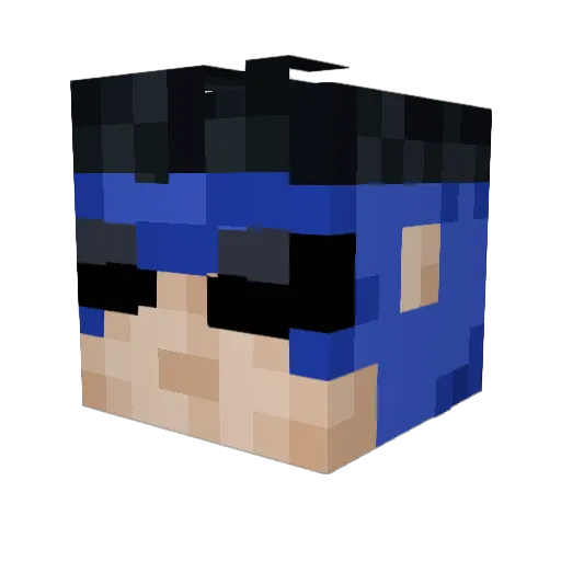 ParinFN Minecraft avatar head, 3D render
