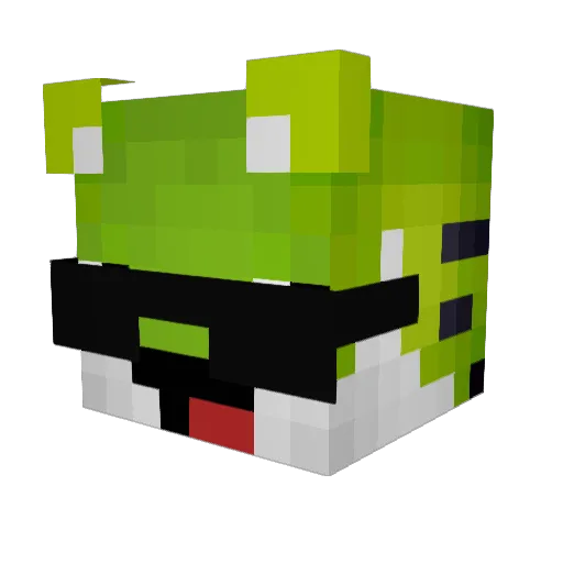 Paris135 Minecraft avatar head, 3D render