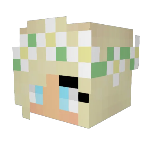 ParisGirl567 Minecraft avatar head, 3D render