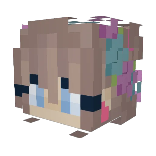 ParisKitty08 Minecraft avatar head, 3D render
