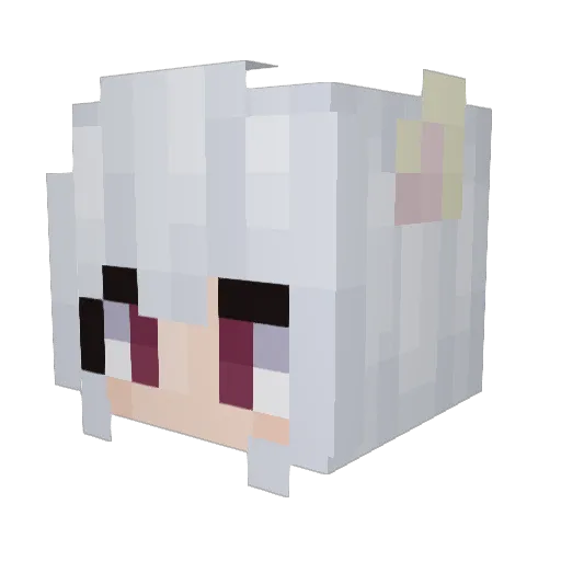 ParisKunn Minecraft avatar head, 3D render