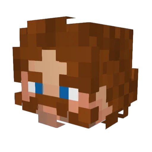 ParisTFS Minecraft avatar head, 3D render