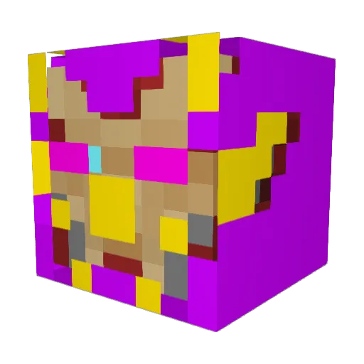 Paris_Idol Minecraft avatar head, 3D render