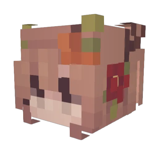 Paris_Stef Minecraft avatar head, 3D render