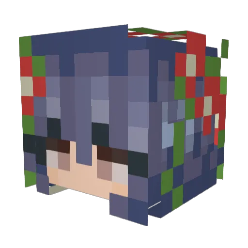 Parisanna21 Minecraft avatar head, 3D render