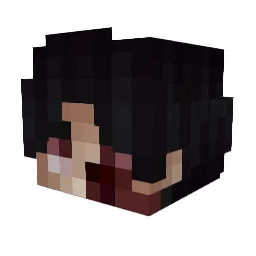 Parisiennes Minecraft avatar head, 3D render
