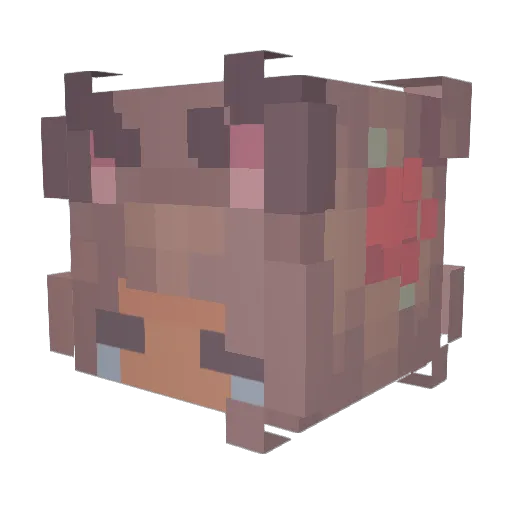 ParissH Minecraft avatar head, 3D render