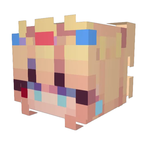 Parissimox Minecraft avatar head, 3D render