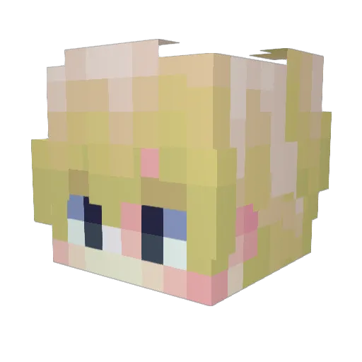 Pariston_ Minecraft avatar head, 3D render
