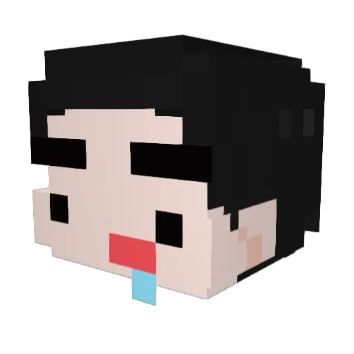 ParkHan Minecraft avatar head, 3D render