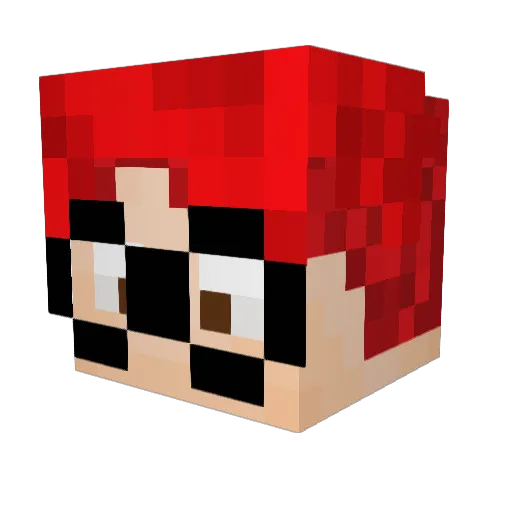 ParkJimin_ Minecraft avatar head, 3D render