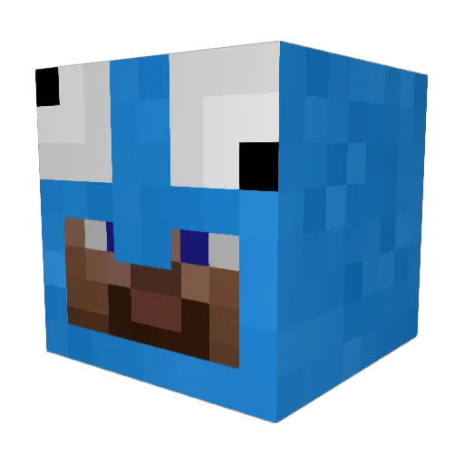 ParkJongJA Minecraft avatar head, 3D render