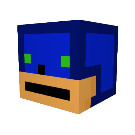 ParkayQuartz Minecraft avatar head, 3D render
