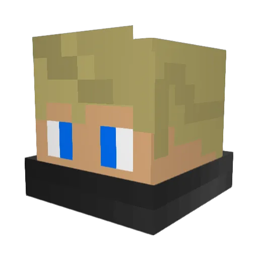 Parker4715 Minecraft avatar head, 3D render