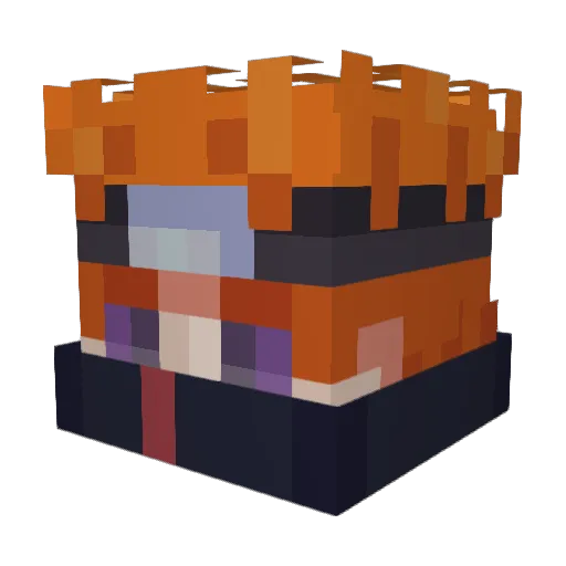 Parker_B543 Minecraft avatar head, 3D render